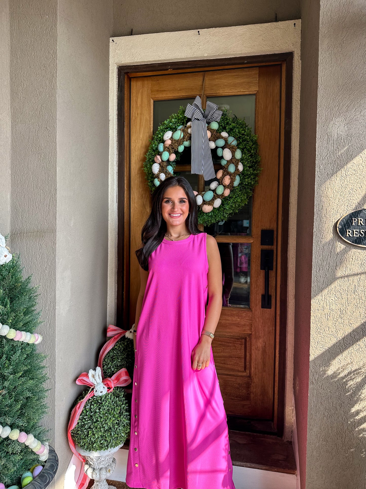 Button Midi Dress