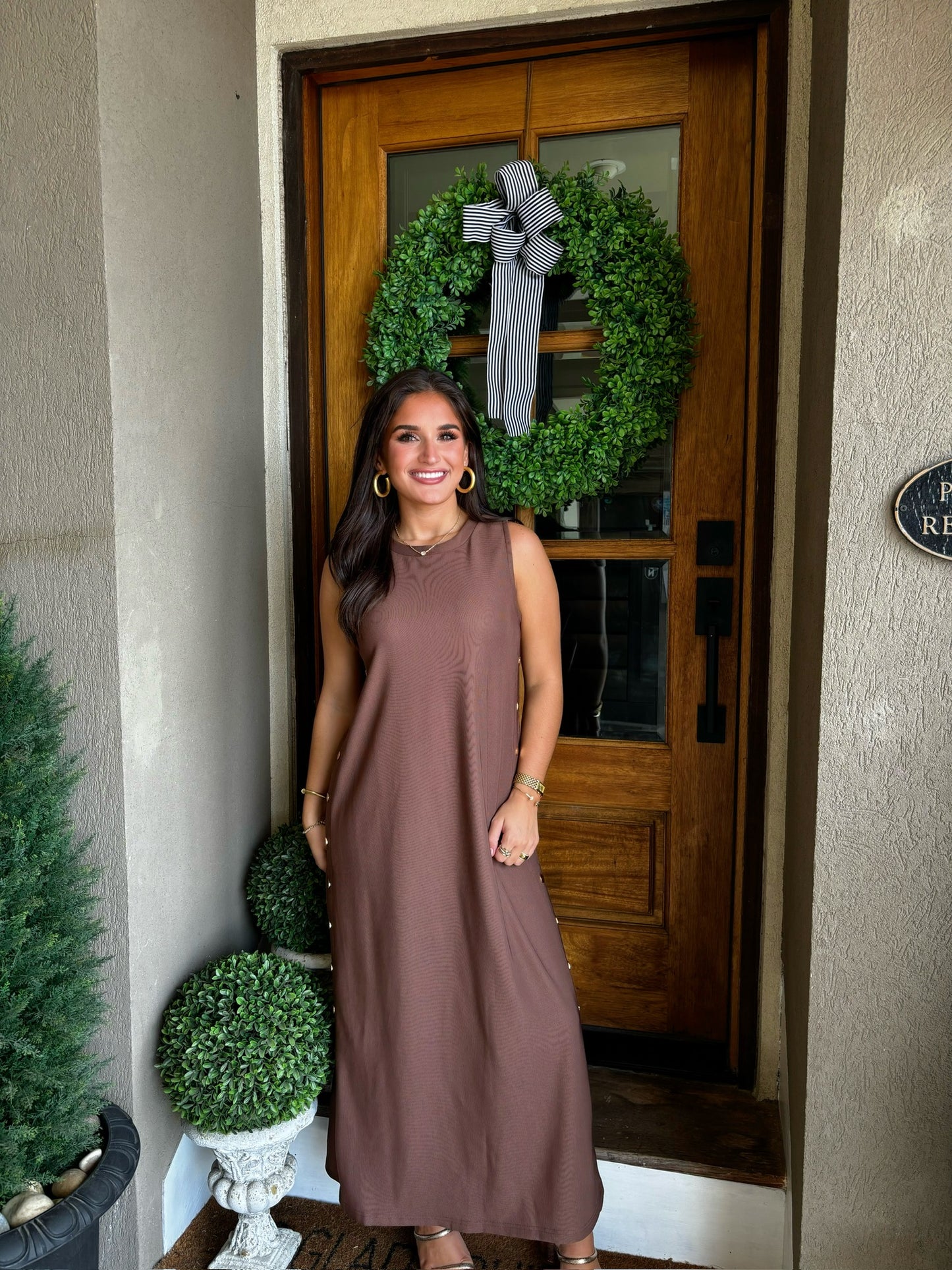 Button Midi Dress