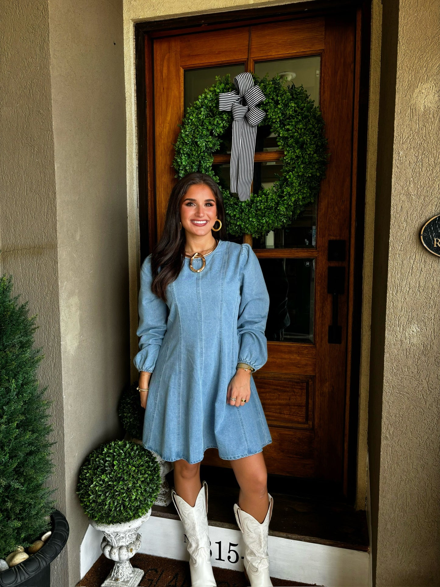 Cable Denim Dress