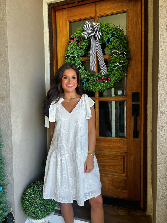 White Floral Dress